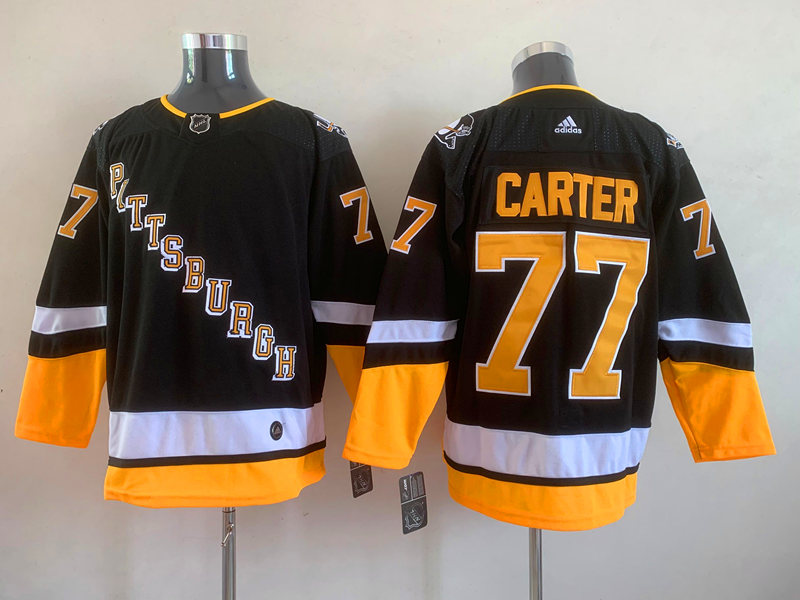 Men's Pittsburgh Penguins Jeff Carter #77 Black Jersey